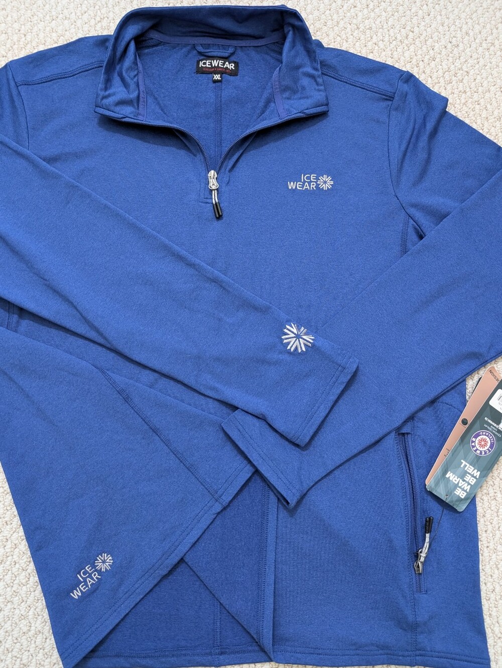 ICEWEAR Lightweight Fleece Lined 1/4 Zip Sweater Baselayer Men's XL 2XL NWT